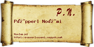Pöpperl Noémi névjegykártya